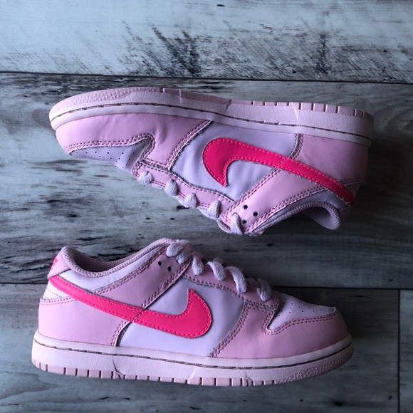 Nike Dunk Low Triple Pink GS DH9756-600 Size 2Y -